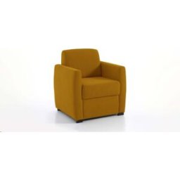 convertiblecenter CHARLY - Fauteuil coffre - Velours, Moutarde