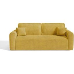 convertiblecenter MANHATTAN Canapé convertible 4 places - Velours, Moutarde