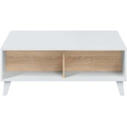 convertiblecenter Table basse relevable scandinave avec rangements REGAL