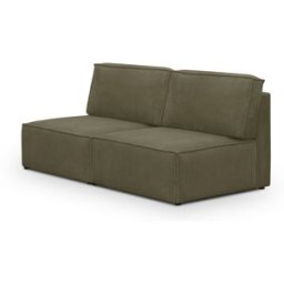 Module canapé 2 places en velours côtelé vert kaki - Harper Mod