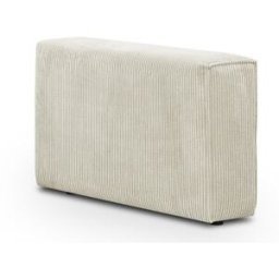 Accoudoir gauche pour canapé modulable en velours côtelé beige - Harper Mod