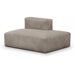 Module d'angle ouvert à droite 2 places en velours côtelé taupe - Modulo