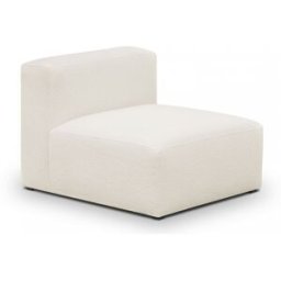 Chauffeuse sans accoudoirs modulable en tissu bouclette beige - Modulo