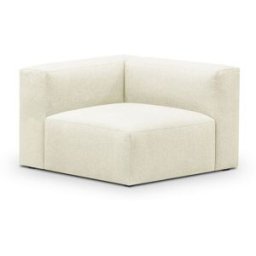 Chauffeuse d'angle à gauche modulable en tissu beige - Modulo