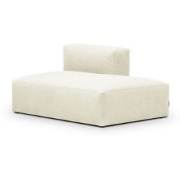 Module d'angle ouvert à droite 2 places en tissu beige - Modulo