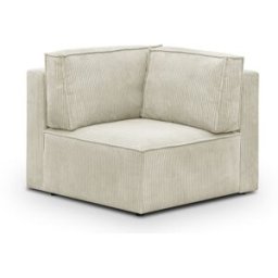 Module d'angle à droite en velours côtelé beige - Harper Mod