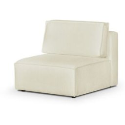 Chauffeuse modulable en tissu bouclette beige - Harper Mod