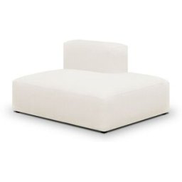 Module d'angle ouvert à droite 2 places en tissu bouclette beige - Modulo