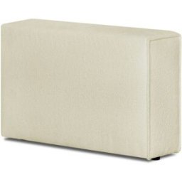Accoudoir gauche pour canapé modulable en tissu bouclette beige - Harper Mod