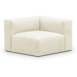 Chauffeuse d'angle à droite modulable en tissu beige - Modulo