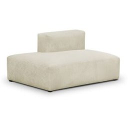 Module d'angle ouvert à gauche 2 places en velours côtelé beige - Modulo