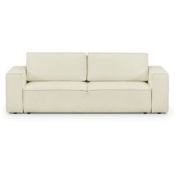 Canapé modulable 3 places en tissu bouclé beige - Harper Mod