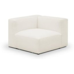 Module d'angle réversible en tissu bouclette beige - Modulo