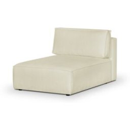 Méridienne modulable en tissu bouclette beige - Harper Mod