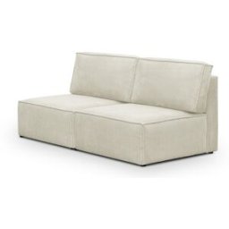 Module canapé 2 places en velours côtelé beige - Harper Mod