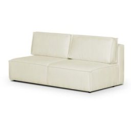 Module canapé 2 places en tissu bouclette beige - Harper Mod