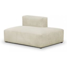 Module d'angle ouvert à droite 2 places en velours côtelé beige - Modulo