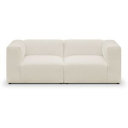 Canapé modulable 3 places en tissu bouclette beige - Modulo