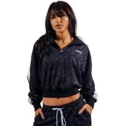 Nebbia Sweat à Demi-zip Leopard Primal 866 Black Leopard M