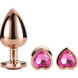 Dream Toys Gleaming Love Silver Plug Set lot de plugs anaux Rose Gold Plug Set