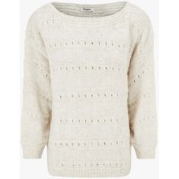 stand-prive.com Pull ample à col bateau en maille fantaisie - Écru ecru 36/38 female