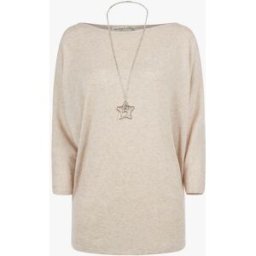 stand-prive.com Pull doux et sautoir étoile - beige beige 36/38 female