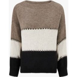 stand-prive.com Pull droit à grandes rayures - Taupe taupe 36/38 female