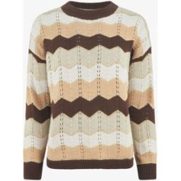 stand-prive.com Pull à imprimé zigzag irisé - Marron marron 36/38 female