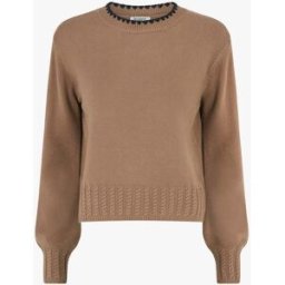 stand-prive.com Pull droit à col rond brodé - Taupe taupe 36/38 female