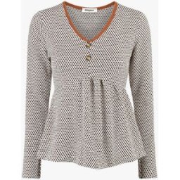 stand-prive.com Pull imprimé fantaisie à col V - Marron marron 36 female