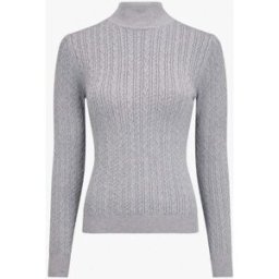 stand-prive.com Pull texturé à col montant - Gris gris T.U female