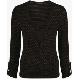 stand-prive.com Pull cache-coeur moucheté à noeud - Noir noir 36 female
