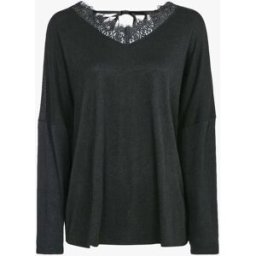 stand-prive.com Pull fin oversize à empiècement dentelle - Noir noir 36 female