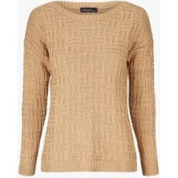 stand-prive.com Pull uni en maille à imprimé graphique - Camel camel 36/38 female