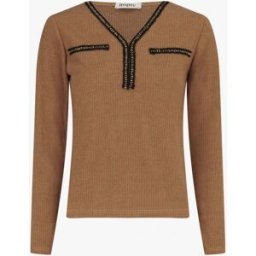 stand-prive.com Pull fin côtelé à détails irisés - Camel camel 36 female