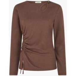 stand-prive.com Pull en maille fine à lien de serrage - Marron marron 36 female