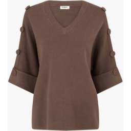 stand-prive.com Pull uni à boutons décoratifs - Marron marron 36/38 female