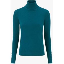 stand-prive.com Pull fin à col roulé et boutons décoratifs - Bleu canard bleu-canard T.U female