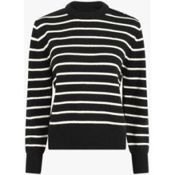 stand-prive.com Pull marinière à boutons - Noir noir T.U female