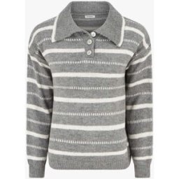 stand-prive.com Pull en maille rayé - Gris gris 36/38 female