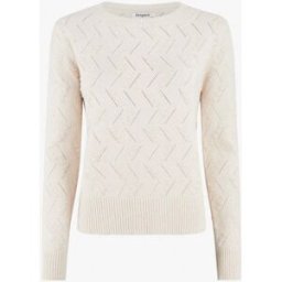 stand-prive.com Pull droit col rond en maille fantaisie - Crème creme 36/38 female