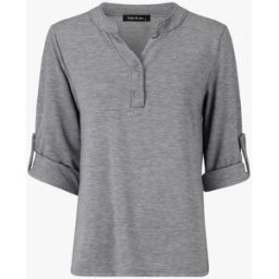 stand-prive.com Pull uni fin à manches retroussables - Gris gris 36 female