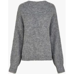 stand-prive.com Pull uni en maille à détail irisé - Gris gris T.U female