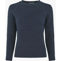 stand-prive.com Pull droit uni en maille effet quadrillé - Marine marine 36/38 female