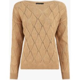 stand-prive.com Pull uni en maille ajourée - Camel camel 36/38 female