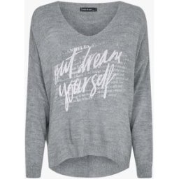 stand-prive.com Pull long oversize imprimé "out dream yourself" - Gris foncé gris-fonce 36/38 female
