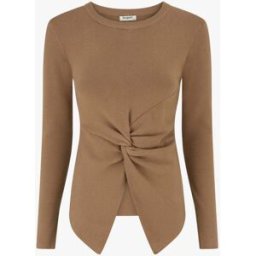 stand-prive.com Pull droit à manches longues et noeud torsadé - Camel camel 36/38 female