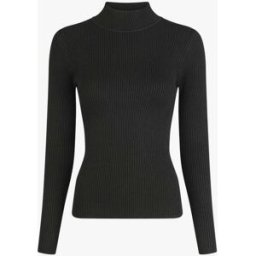 stand-prive.com Pull ajusté côtelé à col montant - Noir noir 36/38 female