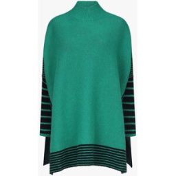 stand-prive.com Pull carré oversize à bords rayés - Vert vert T.U female