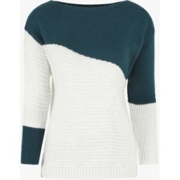 stand-prive.com Pull droit texturé col bateau - Bleu canard bleu-canard 36/38 female